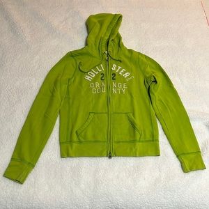 Vintage Hollister hoodie, Lime green color, size L in women. Hardly used